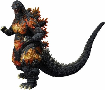 ゴジラ　1995 Black Body & Gold Painted Ver. Full Review: Large Monster Series Godzilla 1995 Vinyl Figure By X