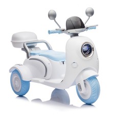 Kids 3-Wheel Electric Motorcycle Ride On Toy with LED Lights  Bluetooth