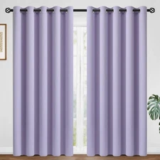 COSVIYA Curtains 84 inch Length 2 Panels Grommet Room Darkening,Thick Polyest...