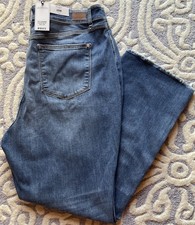 Judy Blue Jeans Women's 20W High Waist Stretch Raw Hem Dad BRAND NEW