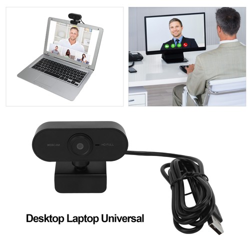 Webcam 1080P HD Built In Mic USB2.0 Plug And Play Online Class Video Live Cam DB - Photo 2/12