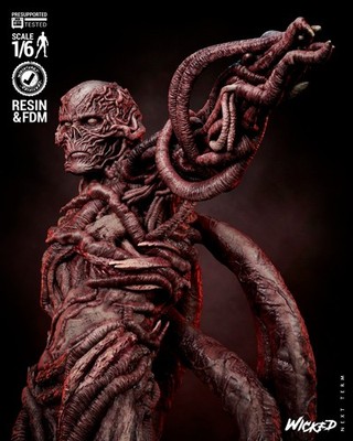 Vecna, Stranger Things, 1/4-1/24, Sculpture, Figur, Unbemalt, 3D-Druck, Wicked