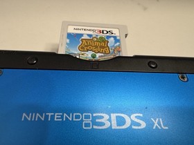 Nintendo 3DS XL Blue w/Charger & Animal Crossing Game - USA Seller! - CLEAN
