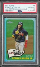 2021 Topps RONALD ACUNA PSA 10 CHROME #6 1965 Redux Atlanta BRAVES