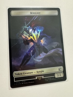 Knight Hero Double-Sided Token (FOIL)   Final Fantasy   Magic (mtg)