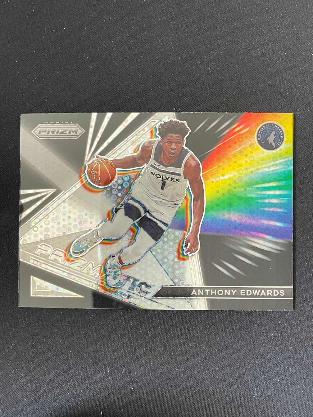 Anthony Edwards 2021-22 Panini Prizm Prizmatic Fast Break #19