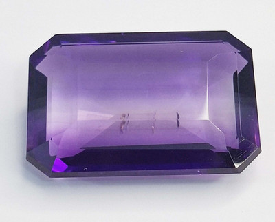 Natural Violet Amethyst Emerald Cut 19-21 Ct Certified Loose Gemstone SP305