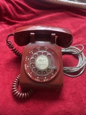 Vintage Red Bell System Western Electric Rotary Dial Desk Phone Model 500