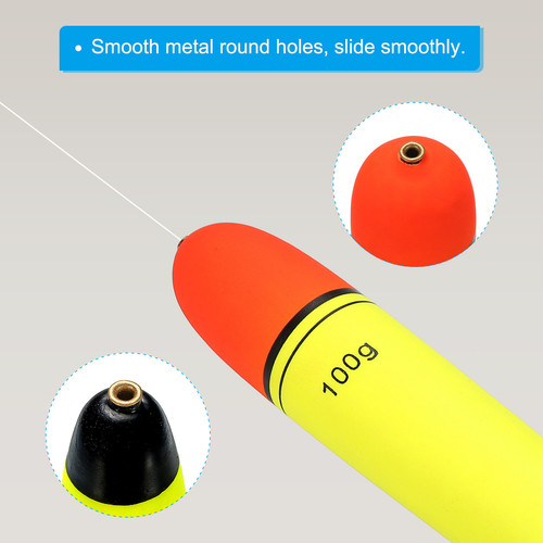 3.5oz Fishing Slip Bobbers, 2 Pack EVA Fishing Float, Yellow - Picture 4 of 6