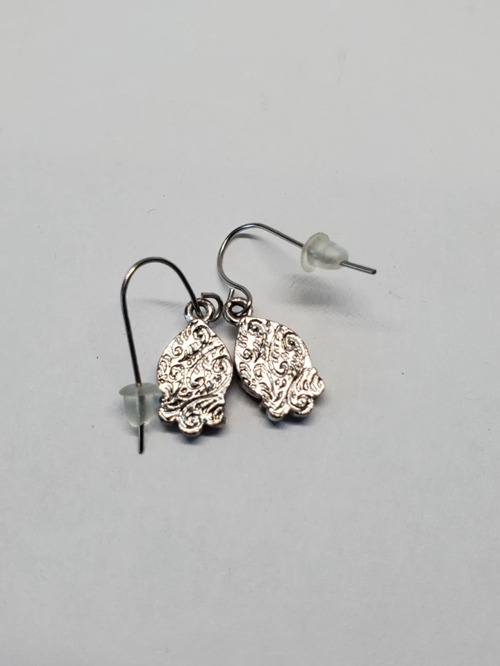 Pendientes lágrima estrás azul madreperla verde claro 1928 Foto 3 de 4