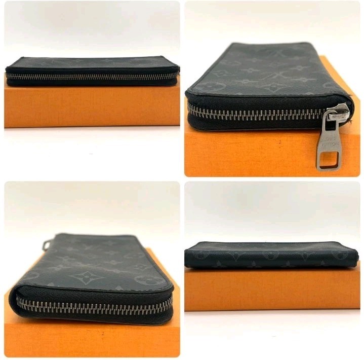 Auth Louis Vuitton Monogram Eclipse Zippy Wallet … - image 5