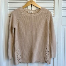 PINK ROSE TAN SWEATER SIZE MEDIUM