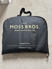Moss Bros Tailored Fit Suit, Trousers 38R, Jacket Large 44 R. Bag Included.