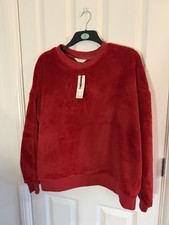 M S Fluffy Long Sleeve Red Top Size UK X-Large BNWT Fast Delivery