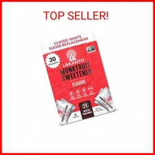 Lakanto Classic Monk Fruit Sweetener with Erythritol Packets - White Sugar Repla