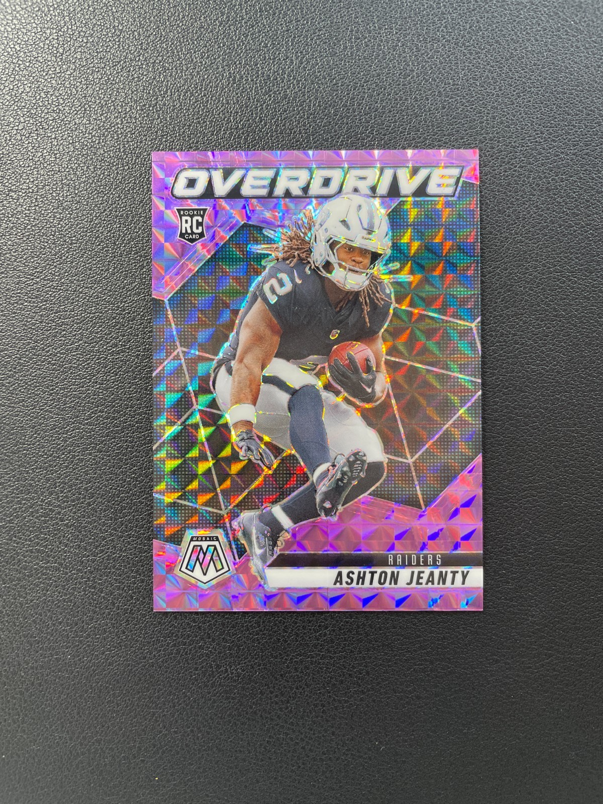 2025 Panini Mosaic Football Ashton Jeanty Rc Rookie Overdrive Purple 27/49 BRLH