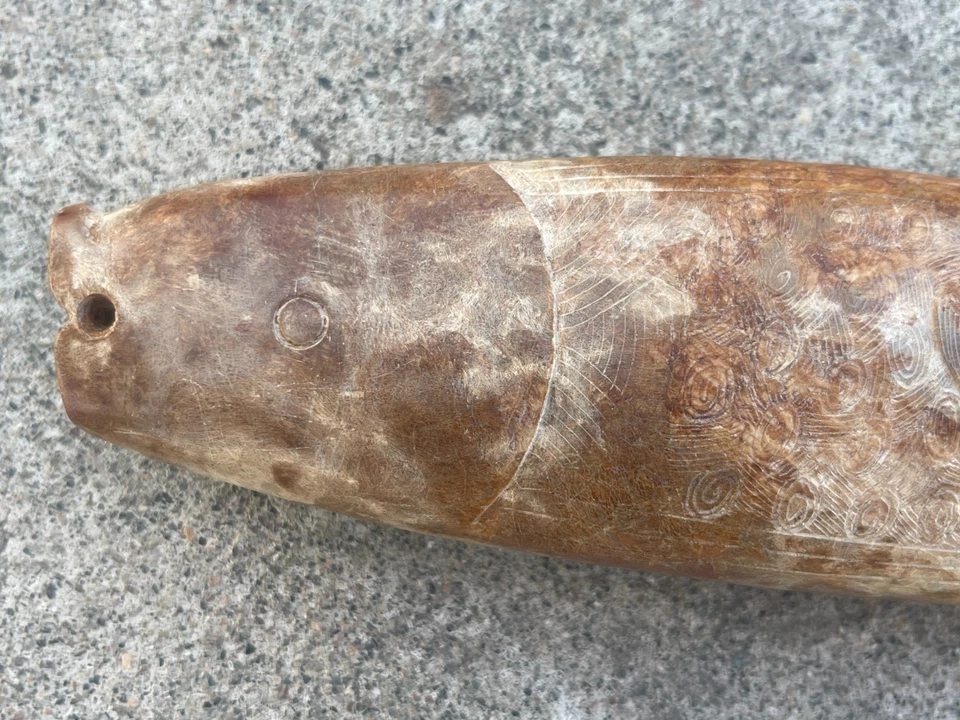 Antigüedades chinas antiguas, peces de jade Liangzhu Foto 2 de 4