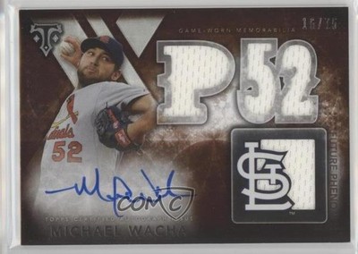 2015 Topps Triple Threads Sepia 15/75 Michael Wacha #164 Auto 0s3