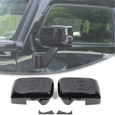 ABS Gloss Black Side Door Mirror Cover Moulding For Hummer H3 2005-2009