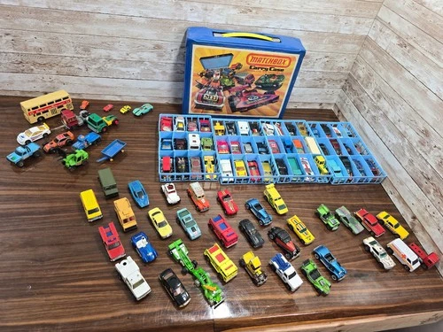 Vintage  70s / 80s - 94 Car Lot +Case Hot Wheels Matchbox Lesney England Redline