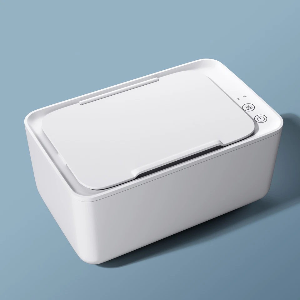 Calentador de toallitas para bebés y dispensador de toallitas para bebés calentamiento rápido con botón táctil Foto 3 de 4