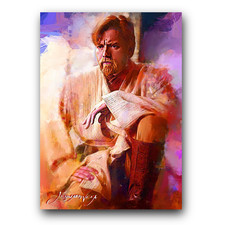 Obi-Wan Kenobi #14 Art Card Limited 39/50 Edward Vela Signed (Movies Star Wars)