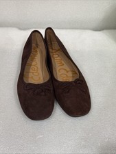 Sam Edelman Brown Suede Alie Ballet Flats Womens 8 7.5