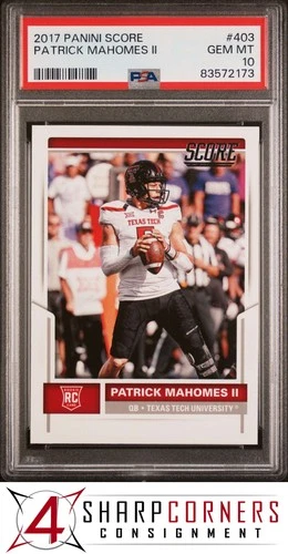 2017 PANINI SCORE #403 PATRICK MAHOMES II RC PSA 10