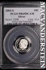 2003-S Roosevelt Dime-PCGS PR 69 DCAM Silver Ch Gem Proof No Reserve #SLL456