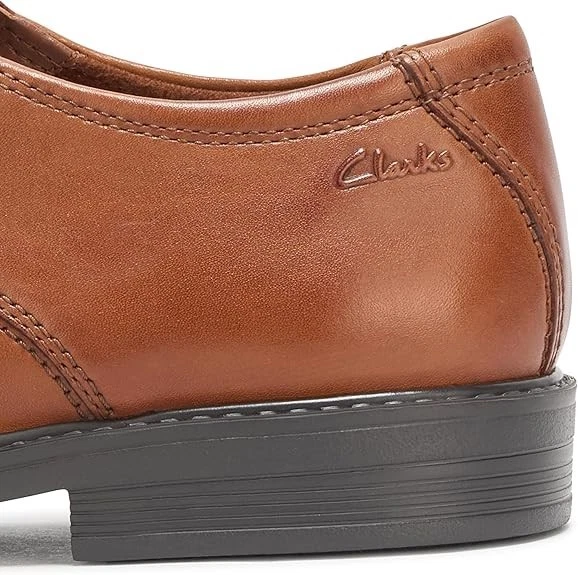 Novo Sapato de Couro Masculino Clarks Cosgrove Cap - Bronzeado Escuro - Varejo $90 - Imagem 4 de 4