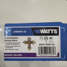 Watts LFMMVM1-US Thermostatic Mixing Valve 3/4" Lead-Free