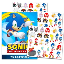 -  - Sonic Temporary Tattoos for Kids and Adults - 75 Sonic the Hedgehog Tattoos