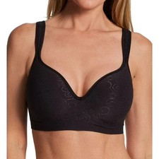 Bali Women's Comfort Revolution Wire-Free Bra - Black Swirl - 38D