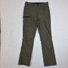 Eddie Bauer Mens Rainier Tech Hiking Pants Green 32x32 Nylon Stretch Outdoor