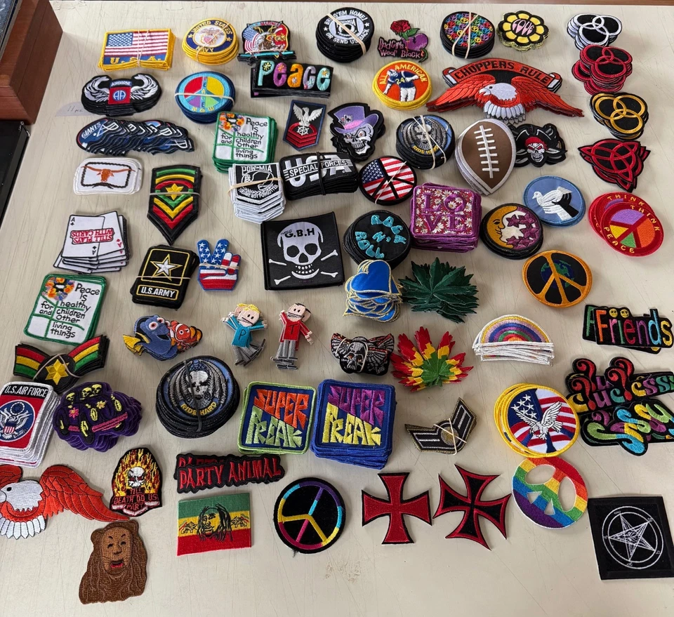 456 PCs  High quality Sew / Iron on Patches Vintage Patches Embroidered - Image 2 of 4