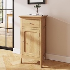 Ash 1 Door 1 Drawer Single Sideboard Brushed Metal Handle Storage cabinet