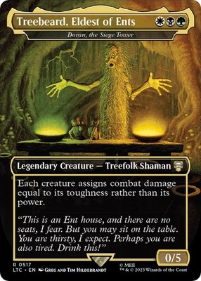 Treebeard, Eldest of Ents - Doran, the Siege Tower (Borderless) - Foil NM MTG...