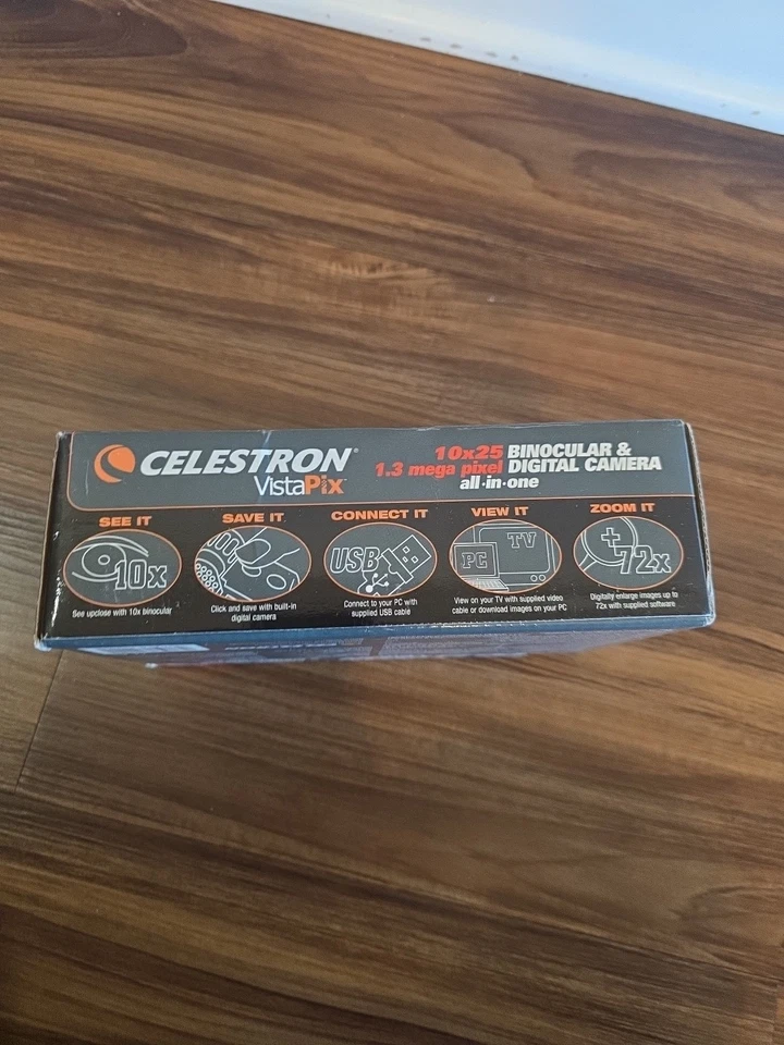 Binóculos/câmera digital Celestron VistaPix 72202 10x25 1,3 MP  - Imagem 2 de 4