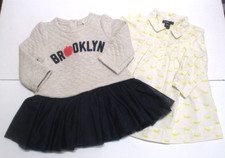 2 INFANT GIRLS BABY GAP YELLOW WHALE  BROOKLYN TULLE DRESS SIZE 6-12 MONTHS