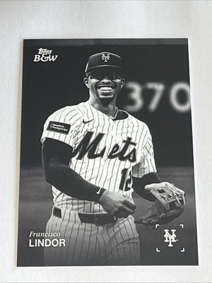 2025 Topps Black and White Francisco Lindor #113 Mets