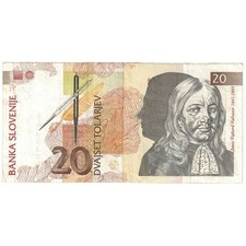 Geldschein, Slowenien, 20 Tolarjev, 1992, 1992-01-15, KM:12a, S+