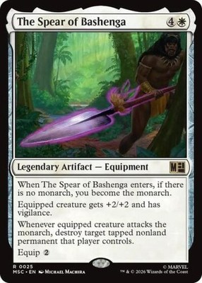 ~ The Spear of Bashenga ~ NM ~ Commander: Marvel Super Heroes ~ MTG ~