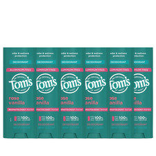 Tom's of Maine Natural Rose Vanilla Deodorant 3.25 oz PACK OF 6