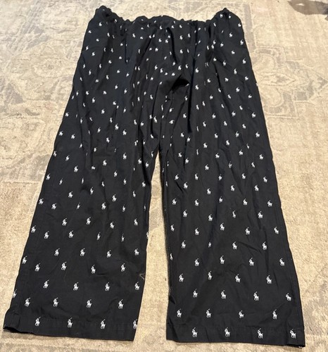 Polo Ralph Lauren Herren XL 40-42 Schwarz All Over Pony Pyjamahose Nachtwäsche - Bild 5 von 5