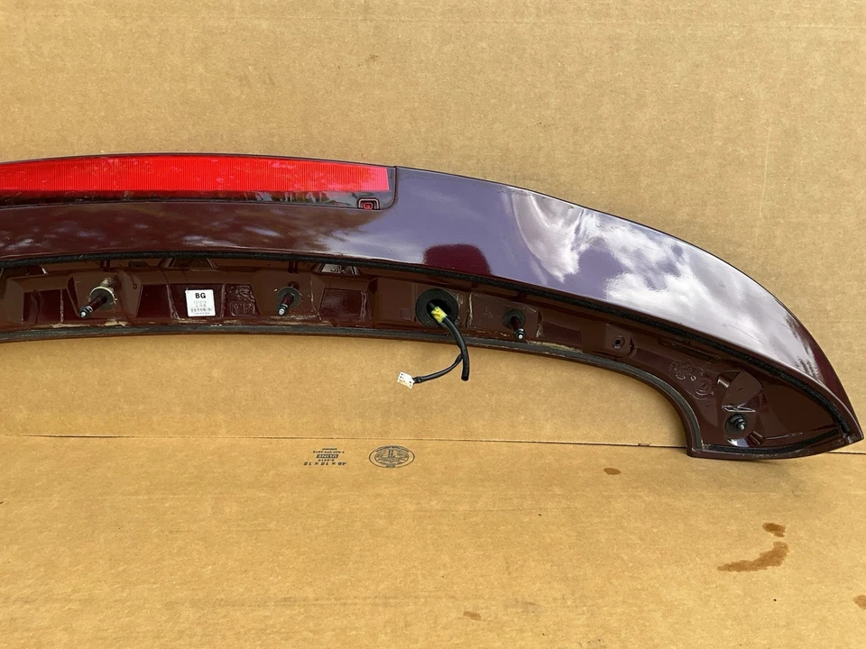 2015-2018 KIA SEDONA REAR TAILGATE WING SPOILER W/ THIRD BRAKE LIGHT MAROON OEM - Image 3 of 4