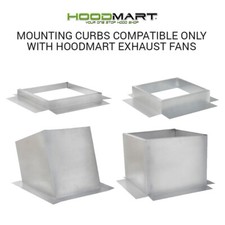 Curbs for Exhaust Fans - HOODMART FANS COMPATIBLE ONLY  MUST SHIP WITH A FAN