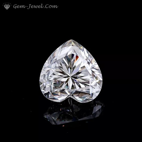 Lovely 9 X 9 MM 2.50 Carat Full White Heart Shape Cut Loose Moissanite 4 Ring - Picture 9 of 10