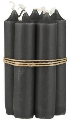 Ib Laursen Stabkerze - Set 7 Kerzen - dunkelgrau 4171-16 - Dänische Stabkerze