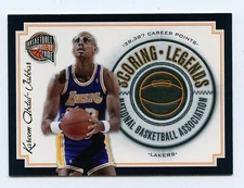 H416 KAREEM ABDUL JABBAR 2010 PANINI HALL OF FAME BLACK SCORING LEGENDS 72/199