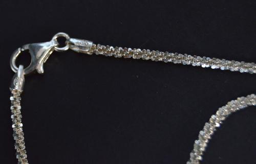 Italy 29" STERLING SILVER CHAIN extraordinary designs, hallmarked M O - Picture 6 of 6